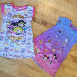 2 cute little girls night gowns size 4
